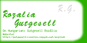 rozalia gutgesell business card
